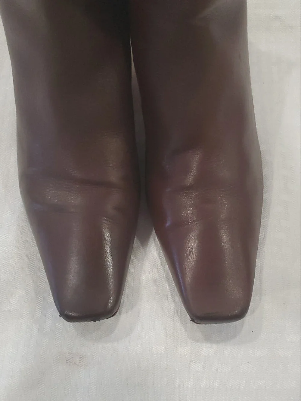 Reformation Brown Leather Over-the-Knee Pointed-Toe Boots